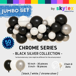 Black White Silver