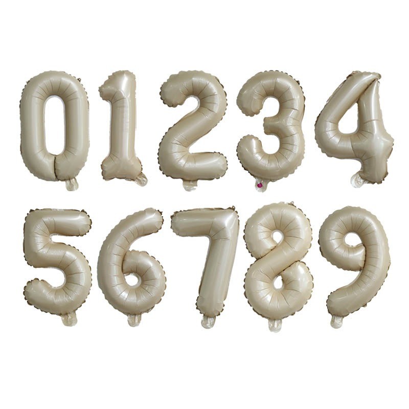 【16 INCH】Beige ABC Balloons