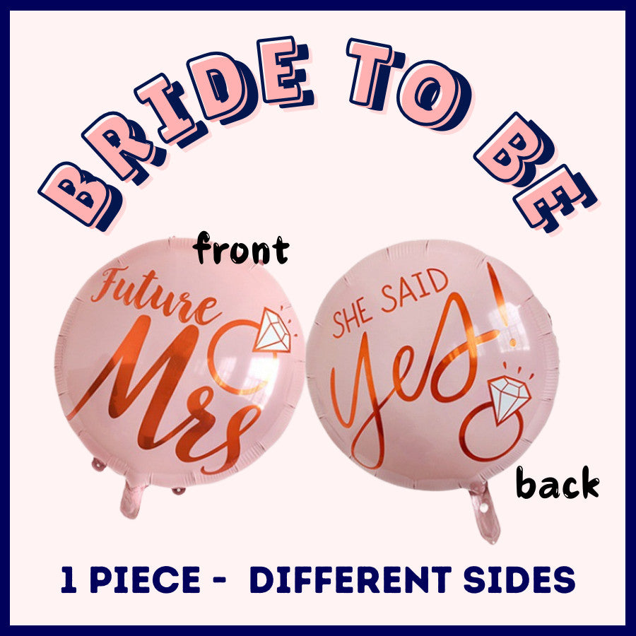 Bride to Be foil Balloons She Said Yes Future Mrs Belon Foil Decoration Bridal Shower