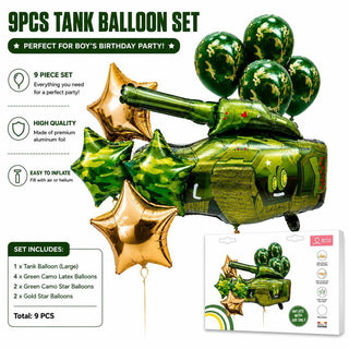 9pcs Army Tank Set