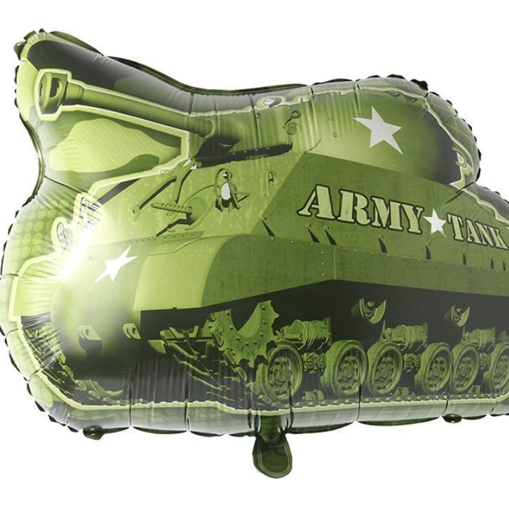 Army Military Tank Askar Green Theme Foil Balloons