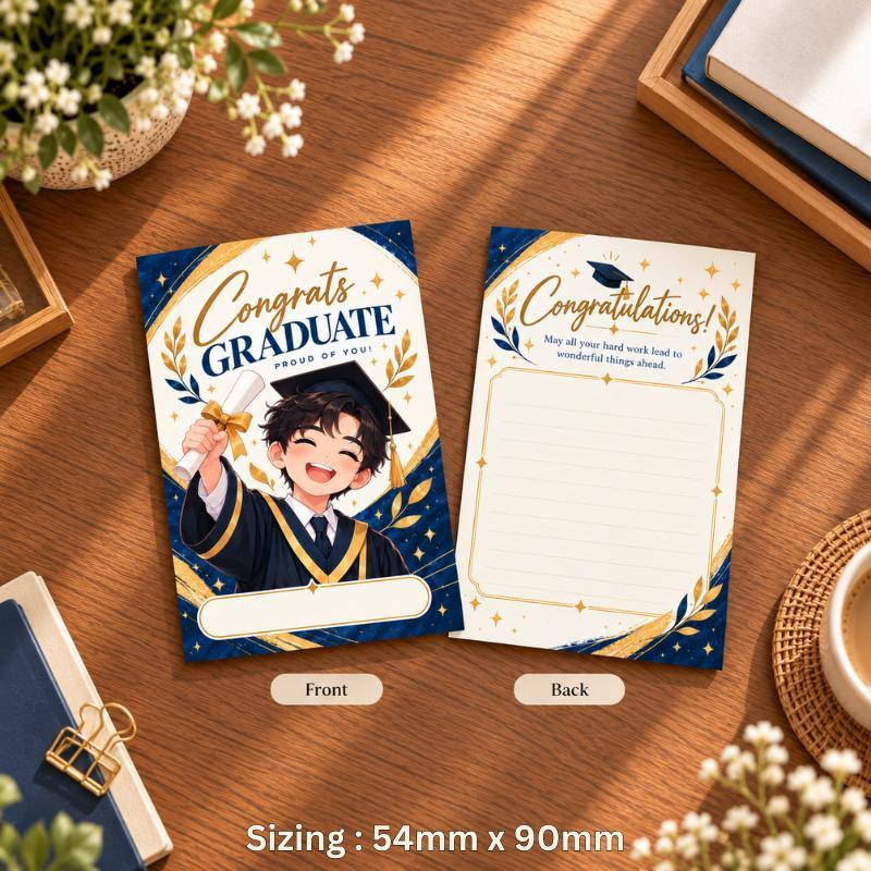 PORTRAIT Graduation Wish Card 10/50/100 pieces