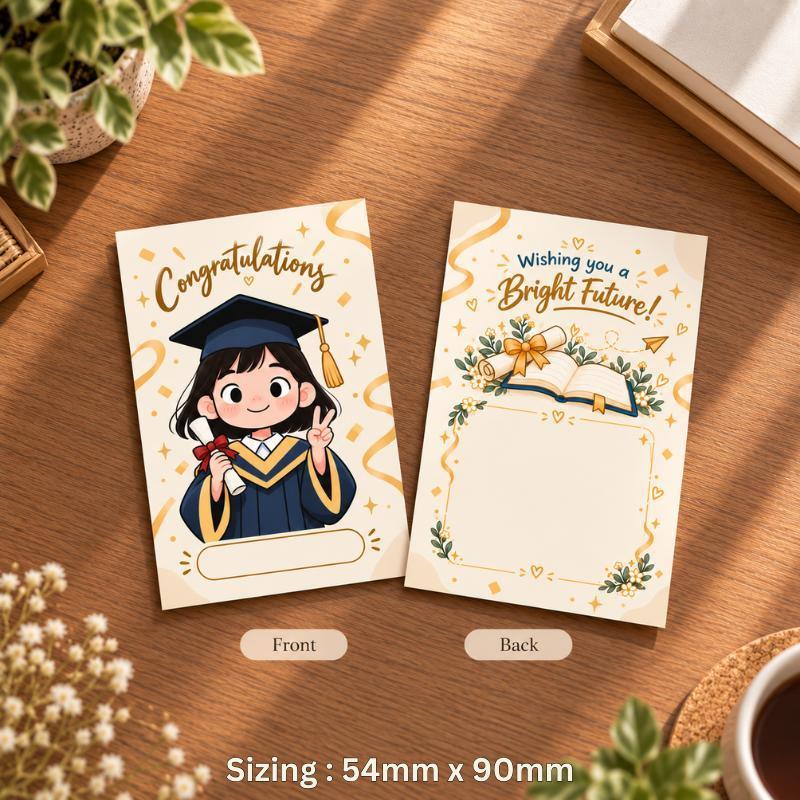 PORTRAIT Graduation Wish Card 10/50/100 pieces