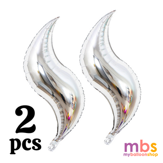2pcs S-Shaped-Silver