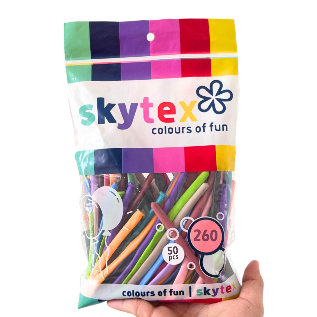 SKYTEX MIX 50 pcs -5/12 inch Mix Colors Latex Multicolors Campur Balloons Wholesale Price [12L]