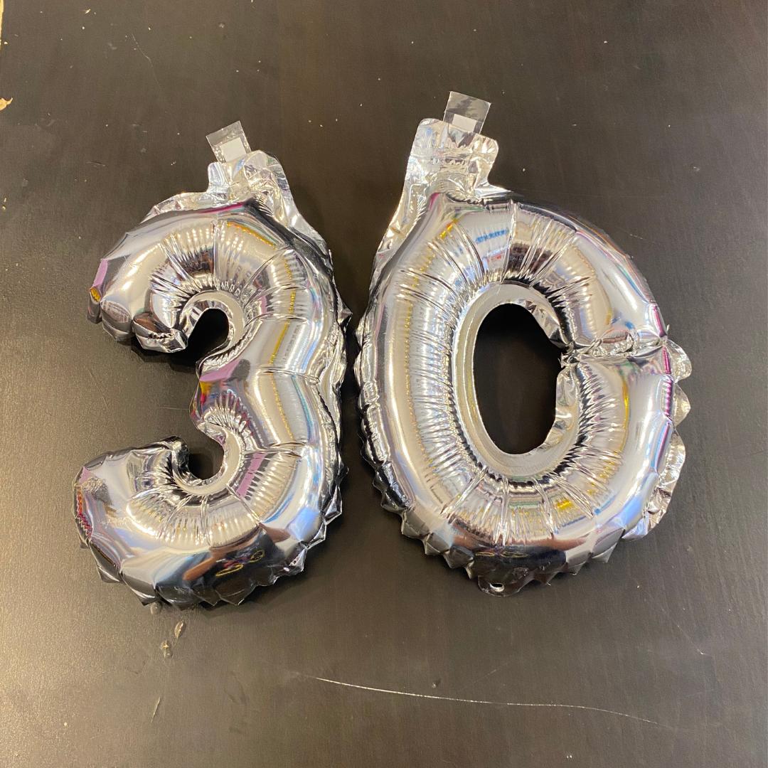 ABC - 7 inch Silver Balloons Letters