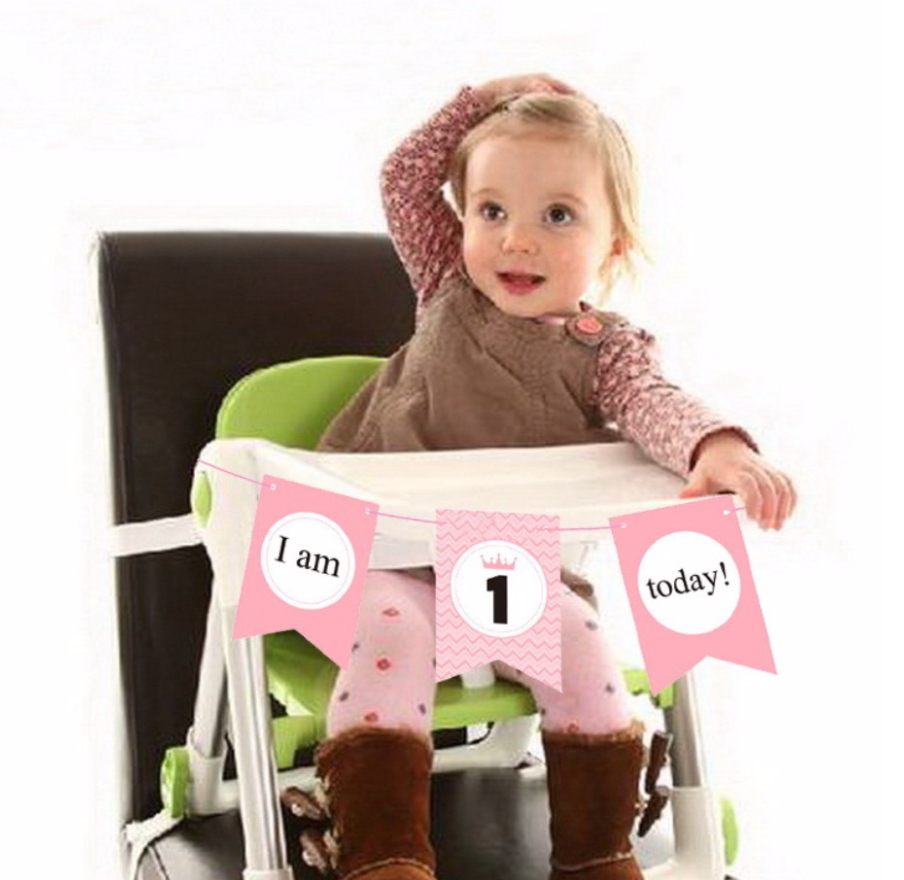 [1 Set] "I Am One Today" Banner