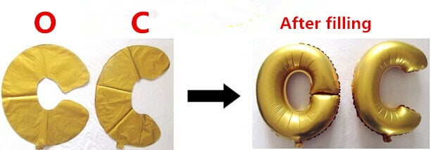 【16 INCH】Rose Gold ABC Balloons
