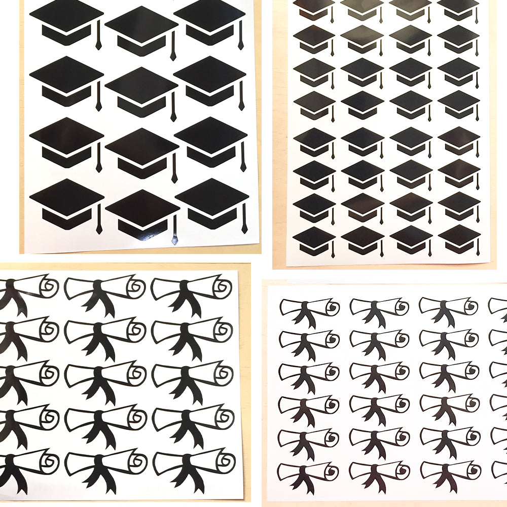 Graduation Icons Sticker Sheet for Bubble Balloons
