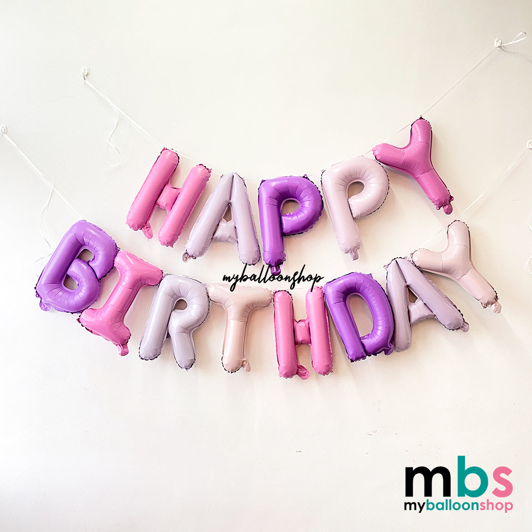 16 inch Happy Birthday Balloons Banner