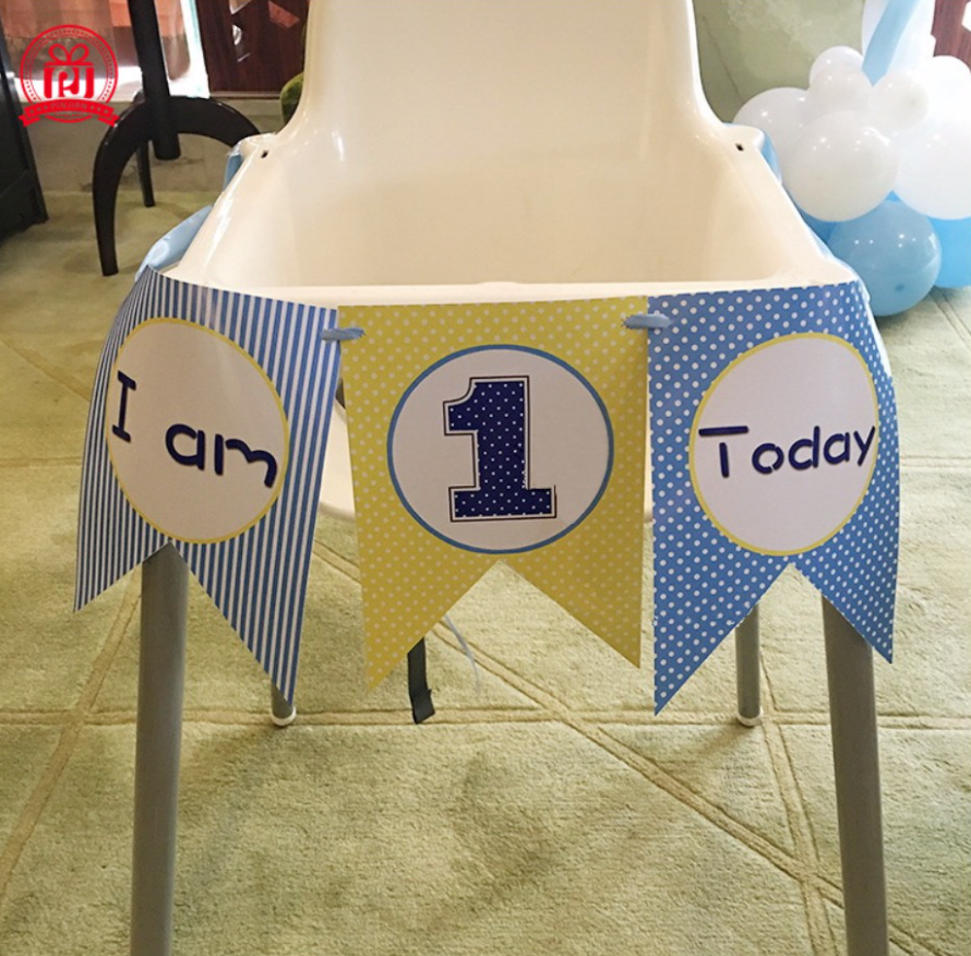 [1 Set] "I Am One Today" Banner