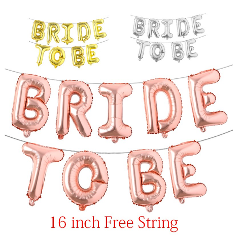 16 inch Bride To Be Balloons Banner