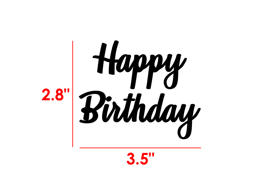 [B4] - 9 x Happy Birthday Sticker