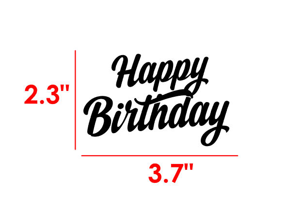 [B3] - 8 x Happy Birthday Sticker