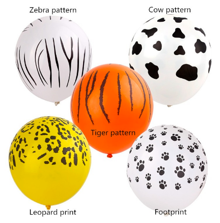 [5pcs] 12 inch Animal Prints Balloons