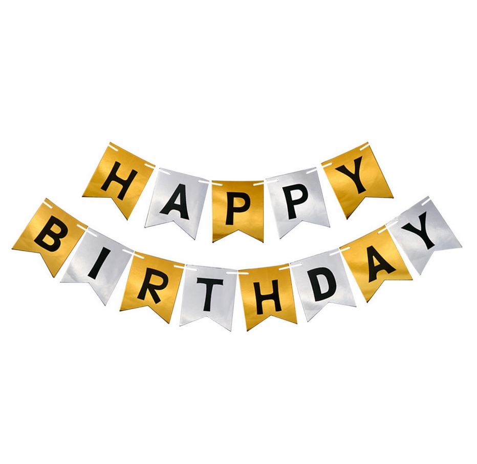 Happy Birthday Banner, 185x90 Cm - Wiederverwendbarer Stoffhintergrund Für Partys & Fotoshootings
