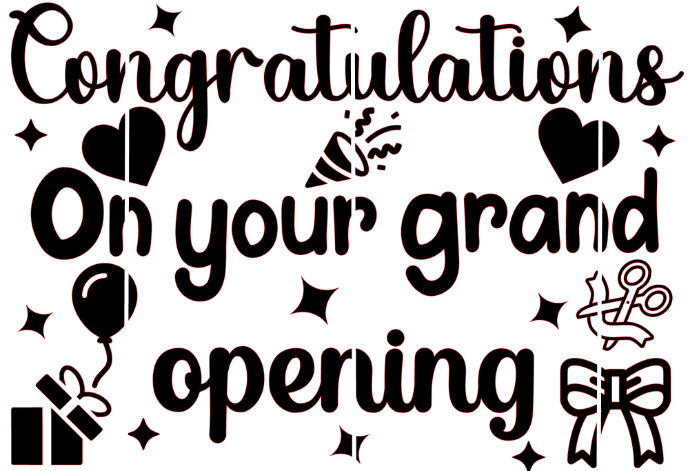 [Large Sticker] Congratulations on Your Grand Opening