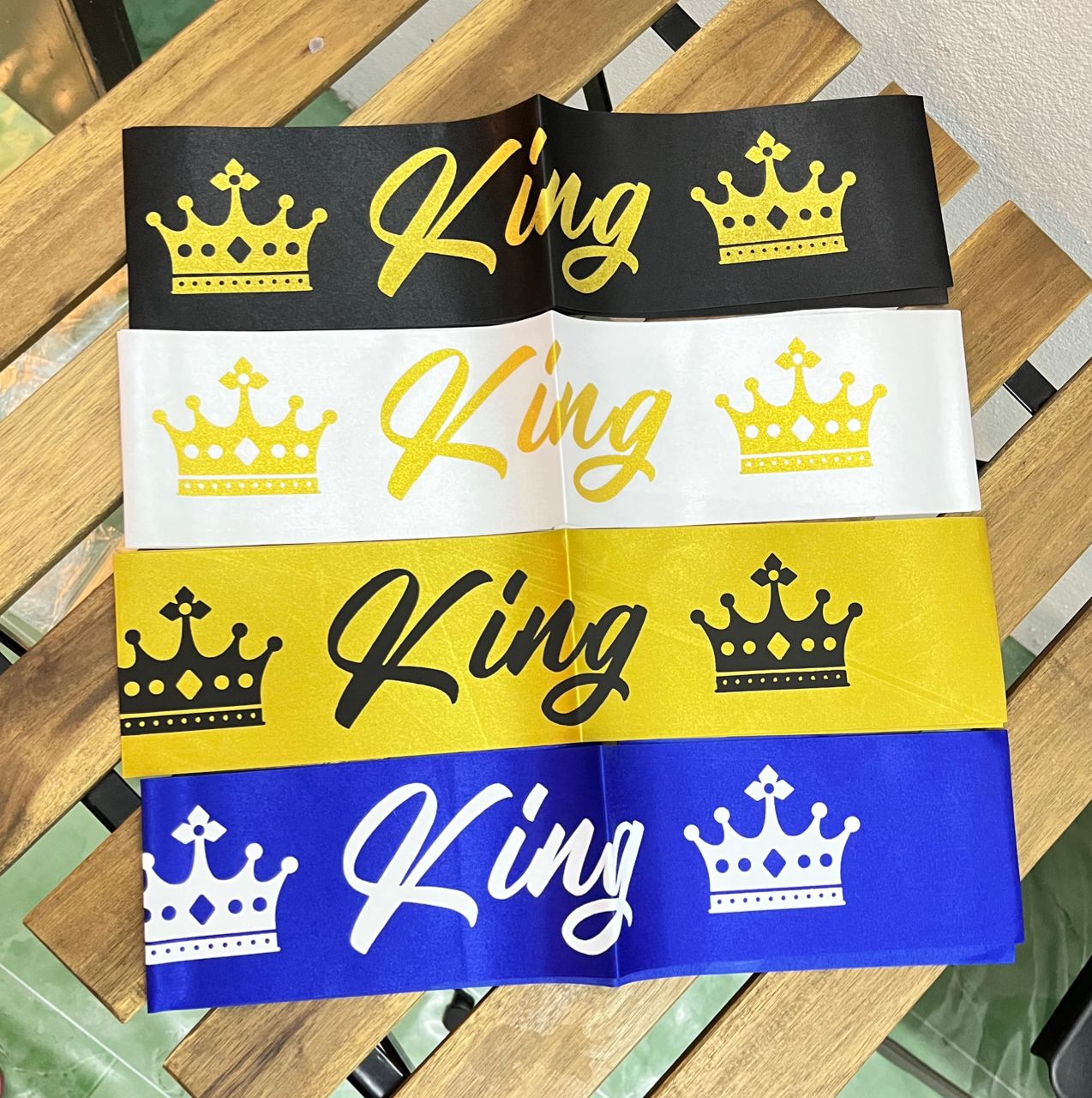 King and Queen Sash