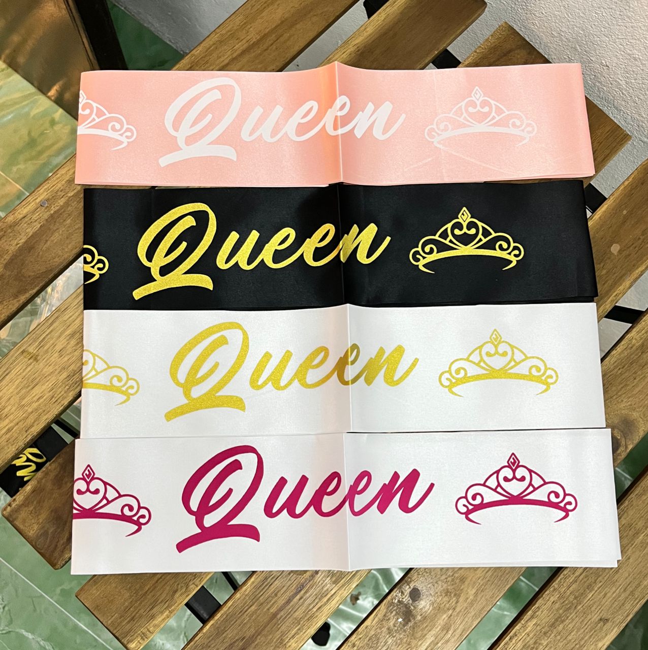 King and Queen Sash