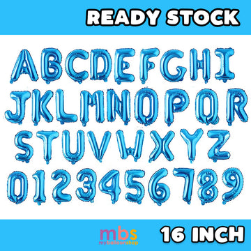 【16 INCH】Blue ABC Balloons