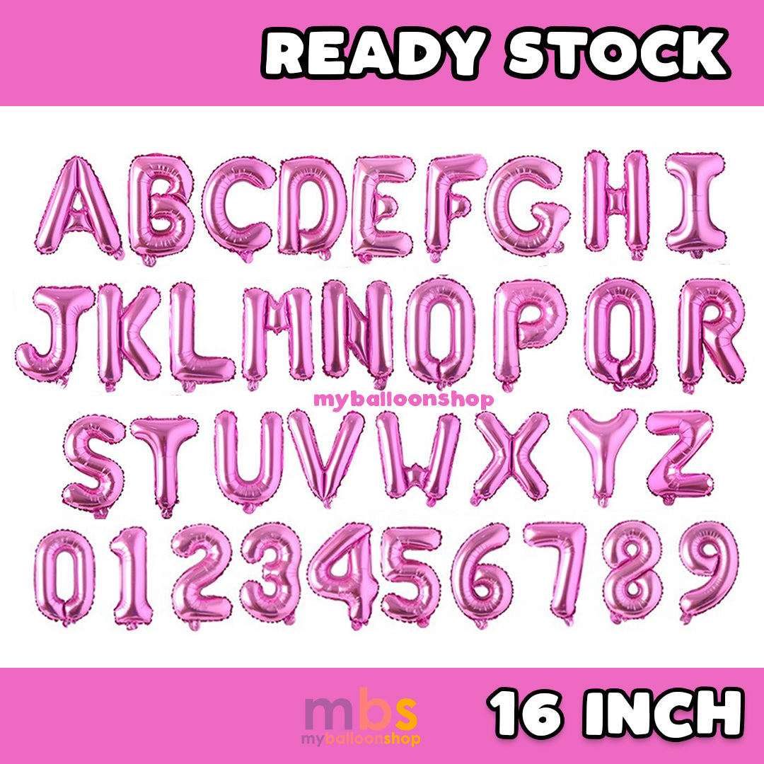 【16 INCH】Pink ABC Balloons