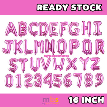 【16 INCH】Pink ABC Balloons