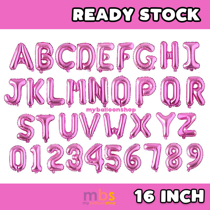 【16 INCH】Pink ABC Balloons
