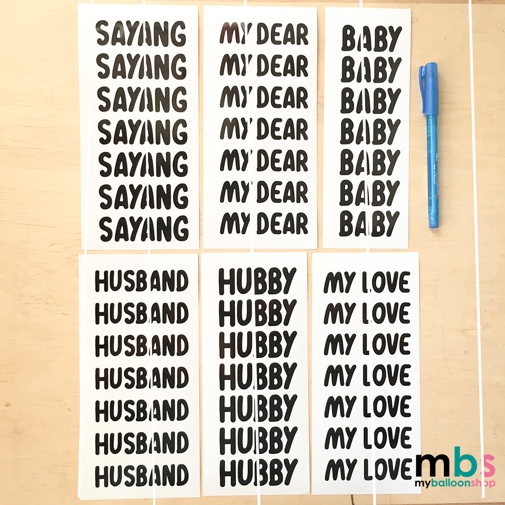 [M7] 1pc Ready Name Sticker
